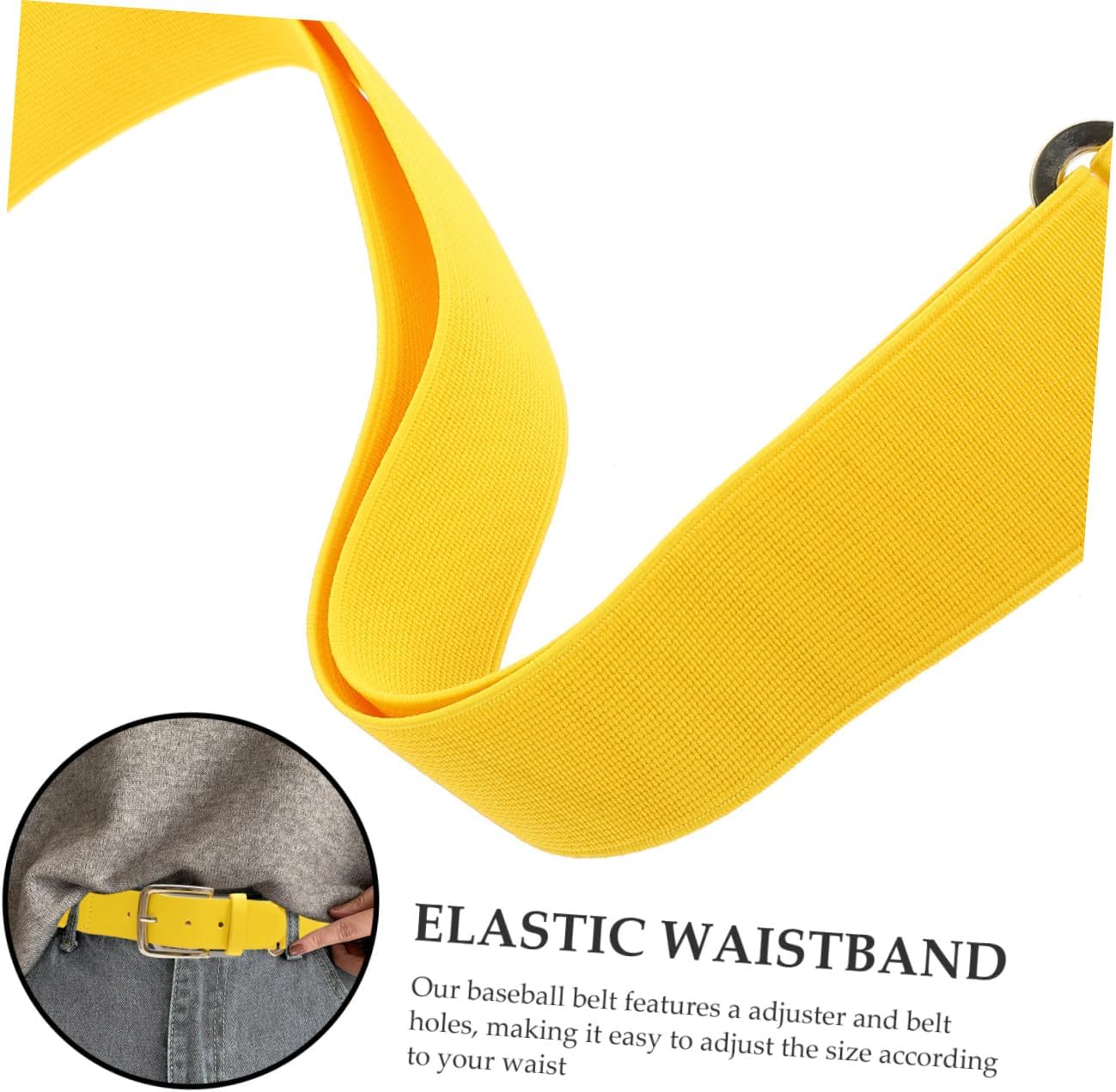 DOITOOL Elastic Baseball Belt Softball Belt for Men Women Youth Stretch Faux Leather Outdoor Athletic Waistband with Random Inner Color Suitable for Softball Football Random Color