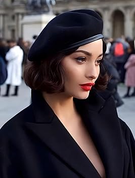 Berretto Militare Con Stella Metallo | Stile Che Guevara | Lana Francese | Unisex Uomo/Donna | Moda Parigina