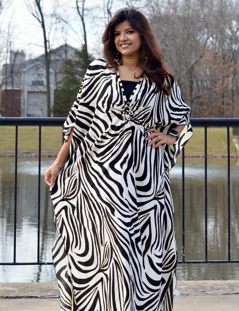 Bsubseach Maillot De Bain pour Femme Turc Kaftan Maillot De Bain Couvert De Plage Caftan Robes Longues | Jolie robe de maillot de bain à col en V et manches chauve-souris, taille unique, caftan Moo Moos