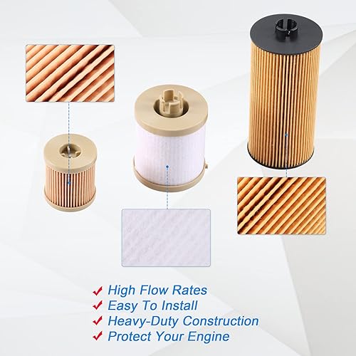 Miniatura 14 de Filtro de combustible diesel FD4616 de repuesto para Ford 6.0L F250 F350 F450 F550 Super Duty 2003-2005 Excursion 2003-2005 La carrera de potencia