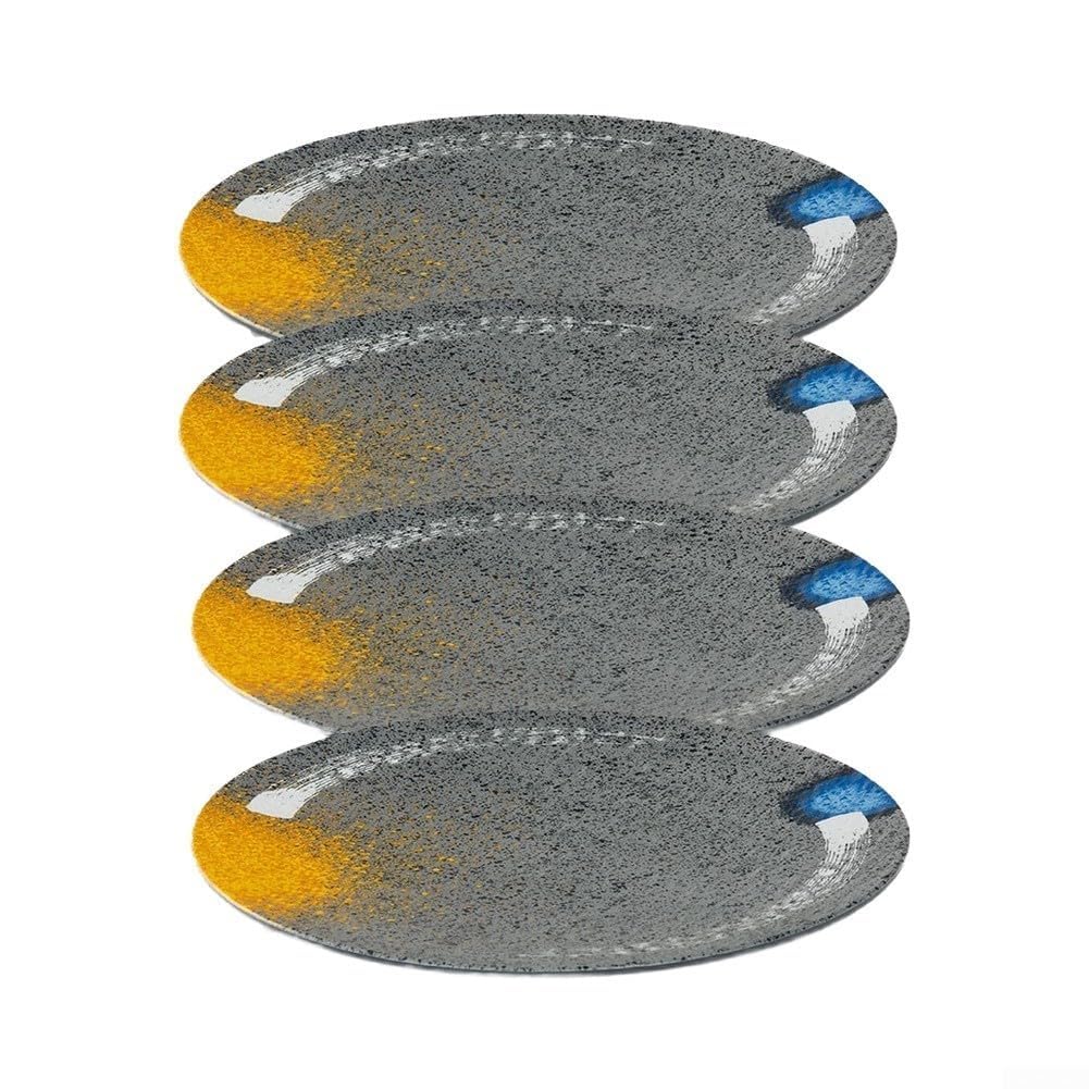 Lot de 4 assiettes rondes en mélamine incassables pour restaurant, maison, 30,4 cm (30,4 cm)
