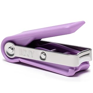 EDJY Fingernail Cutter - Precision Stainless Steel Nail Cutter for Fingernails | Sharp Blade, Ergonomic Design, Durable & Rust-Resistant | Ideal for Men and Women | Lilac - Amazon product rated Grade A