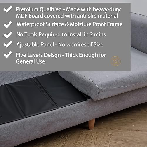 Miniatura 5 de NobleRealm - Cojín de repuesto para sofá y sofá caído y protector de asiento plegable para sofá y sofá plegable versión mejorada (dos plazas45