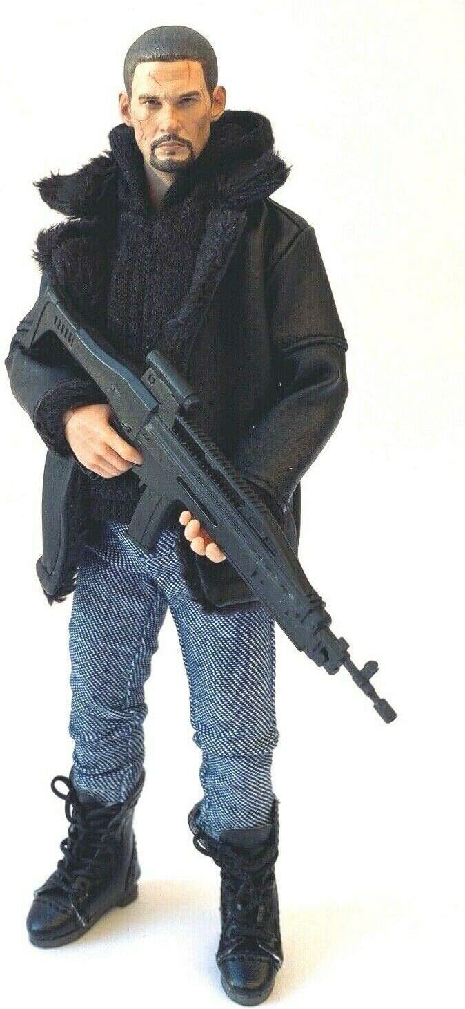 1/12 Scale Black Coat, Jeans, Hoodie for Mezco Slim Body (Figure NOT Included)