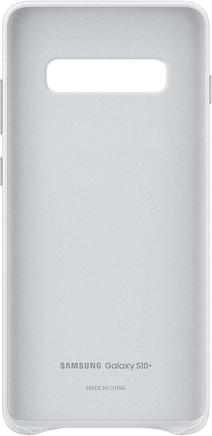 Samsung Galaxy S10+ Leather Back Case, White