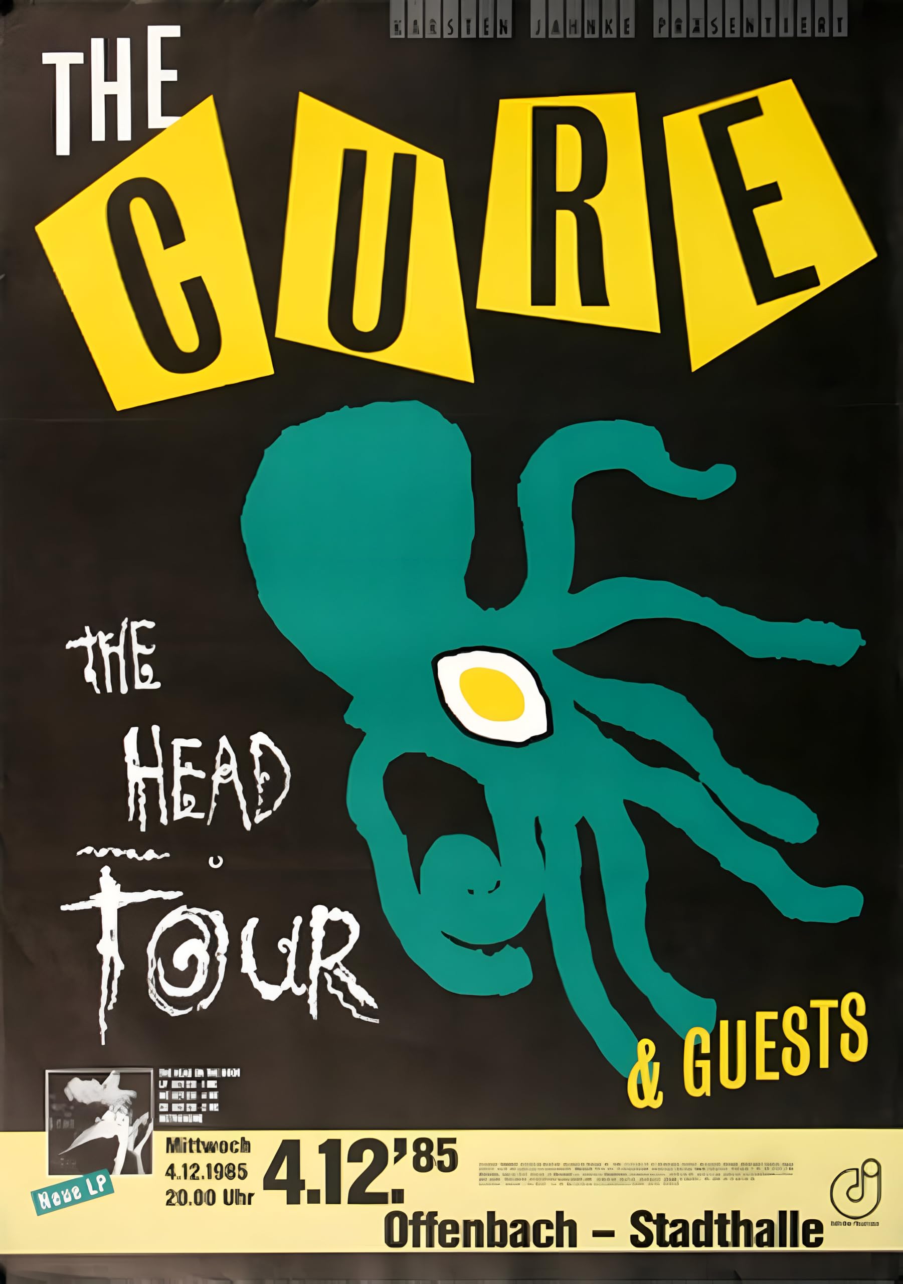 ザ・キュアー THE HEAD TOUR パンフレット   THE CURE The Cure 1985 Head Tour Poster Offenbach Concert Retro | Vintage