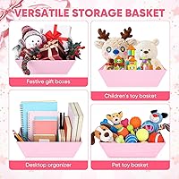 Vista 9 de Paquete de 10 cestas rosas vacías para regalos