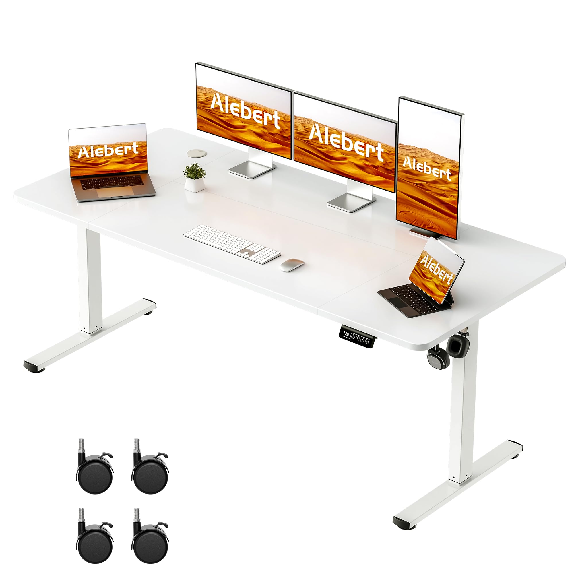 Amazon.co.jp: Alebert(アレベルト) 昇降デスク 電動 昇降式デスク 幅