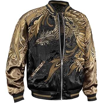 [絡繰魂] 白銀鳳凰 スカジャン L ブラック 楽天市場】からくり魂 絡繰魂 粋 スカジャン 横須賀ジャンパー