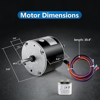 B13400251S B13400251 Condenser Fan Motor 1/6 HP 208-230V 1075 RPM Fan Motor