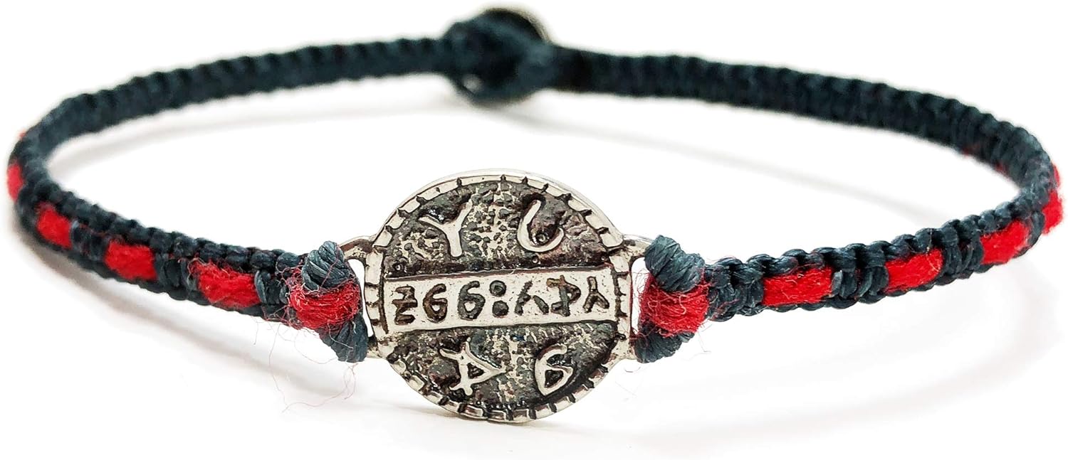 Women's Health & Well Being Charm Bracelet in Silver on Macrame Crafted Bracelet - Center Core Red String for Protection - Durable & Waterproof Gift For Women Mom Girlfriend Wife