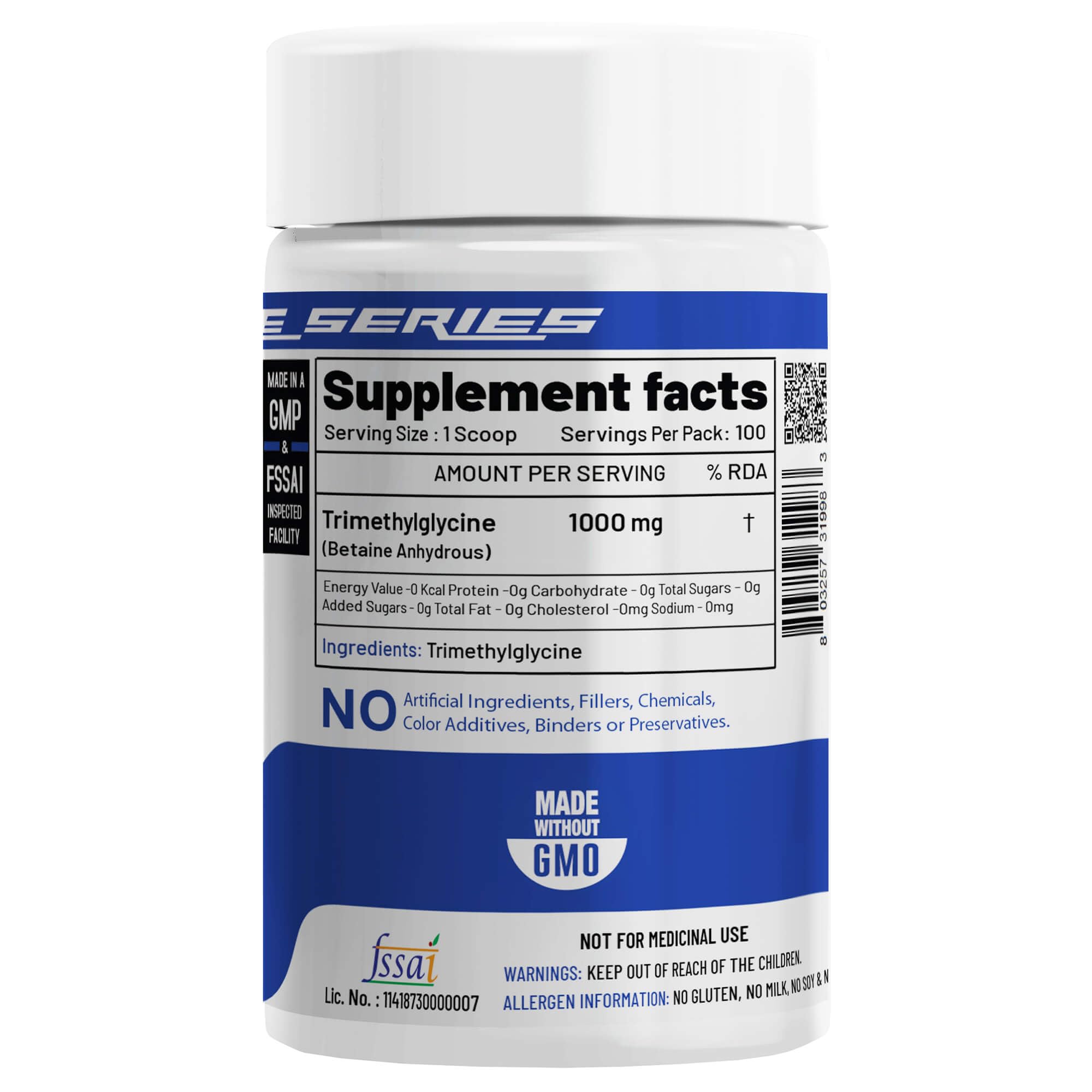 NutriJa Trimethylglycine TMG Powder 100g | Betaine Anhydrous | 100 Servings | Supports Homocysteine Metabolism & Methylation Support — Amazon image 2