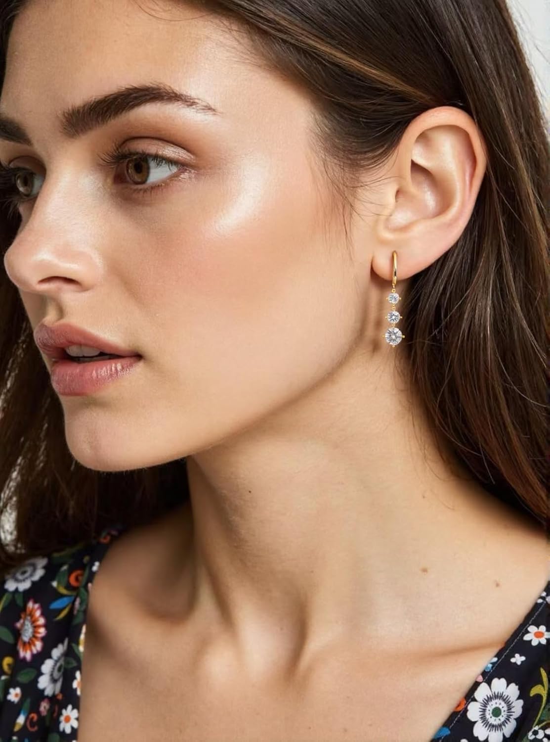 SBLING Cubic Zirconia Drop Earrings Wedding Earrings for Brides Bridesmaids, Bridal Dangle Earrings, Crystal Drop earrings for Women Jewelry Gifts - Image 5