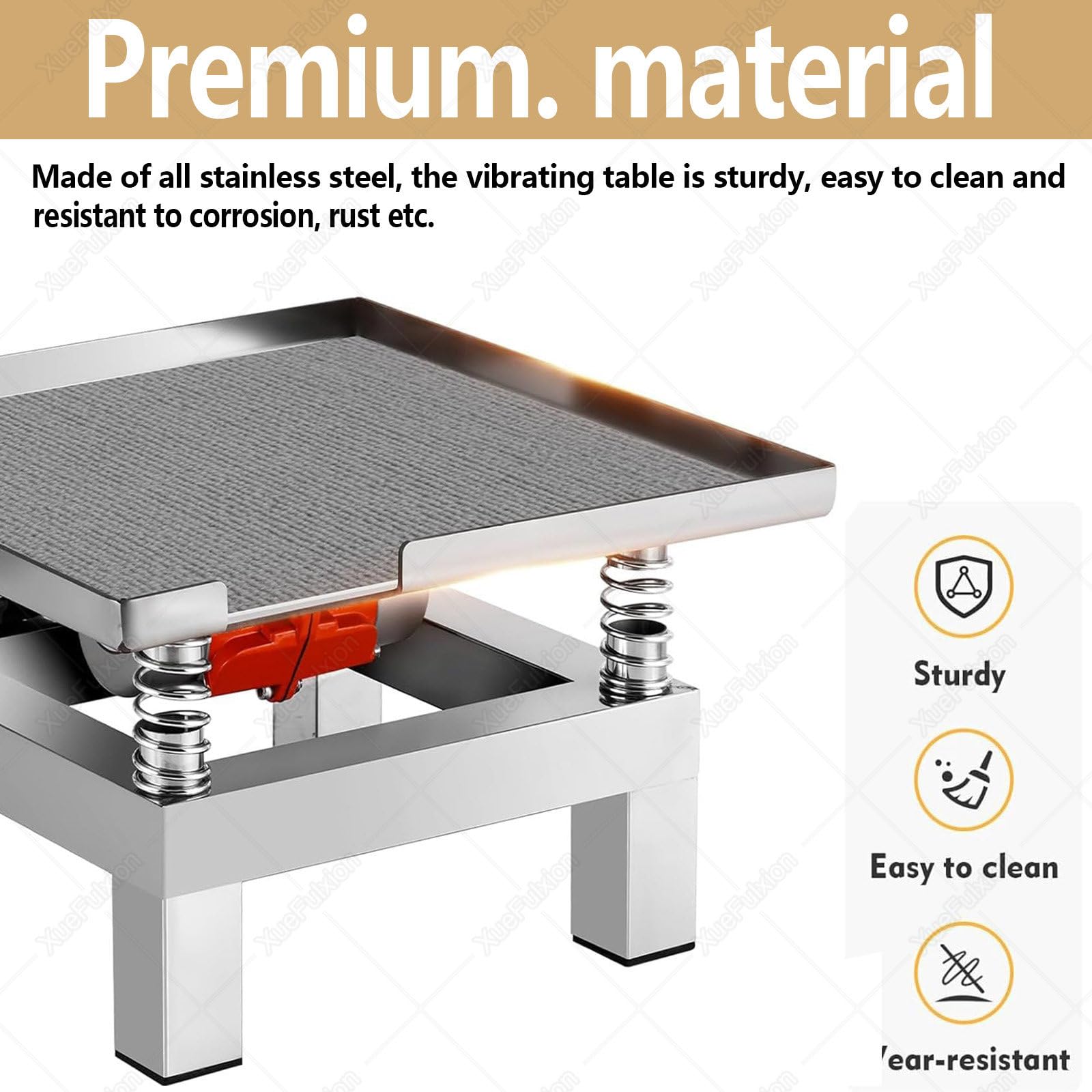 Table vibrante en béton,plate-forme vibrante,modèle secoueur plâtre tapis,pour formes de vibration de forme,banc d'essai vibrant en acier inoxydable,augmentation de la résistance du béton 500*500mm