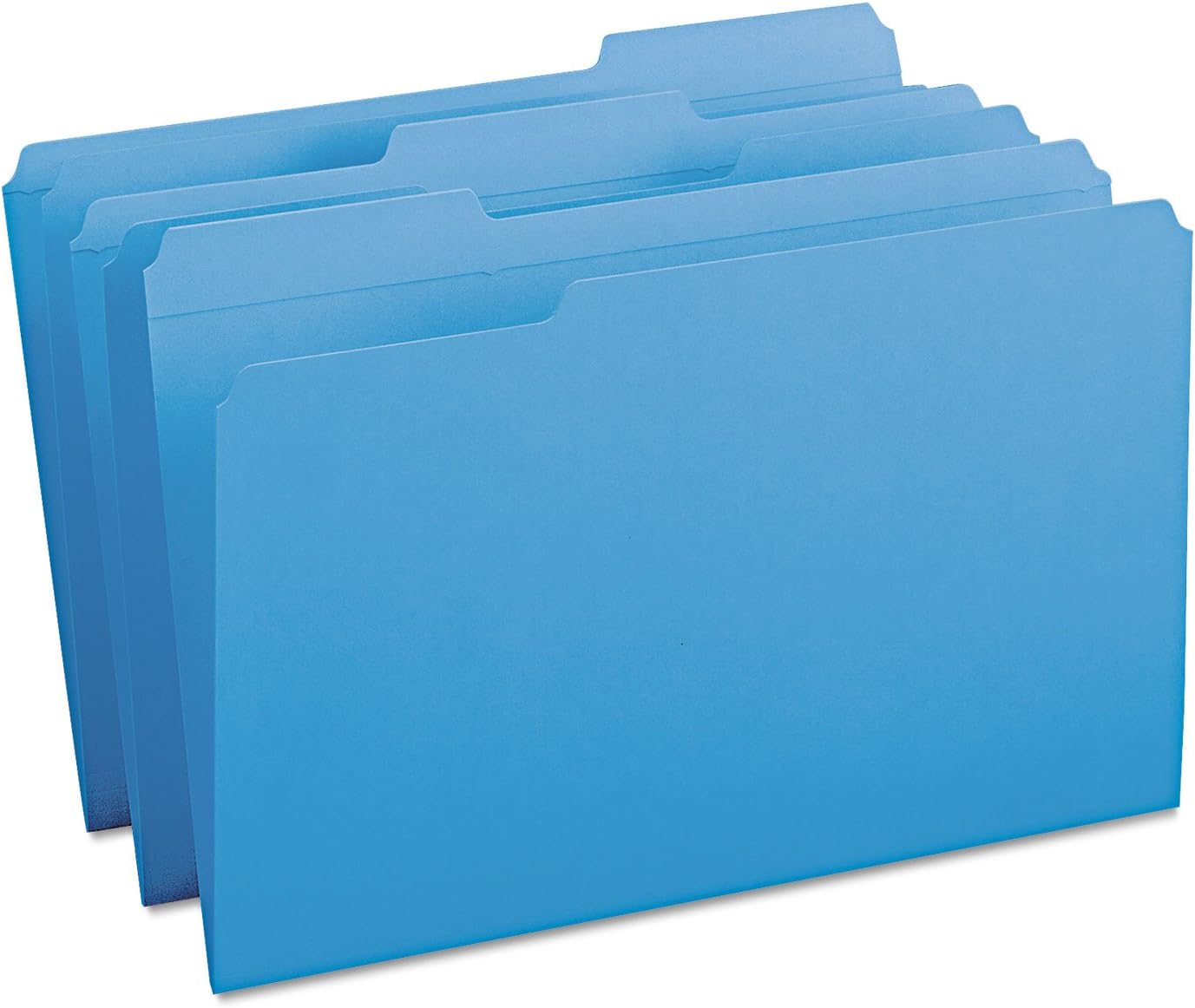 Smead 17034 File Folders 1/3 Cut Reinforced Top Tab Legal Blue 100/Box