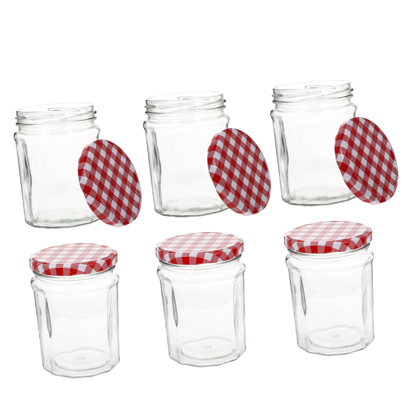 6 piezas Frascos de Vidrio para Almacenamiento de Miel y Alimentos Tarros Transparentes con Diseño Práctico y Cierre Hermético para Conservar Frescura Cocina