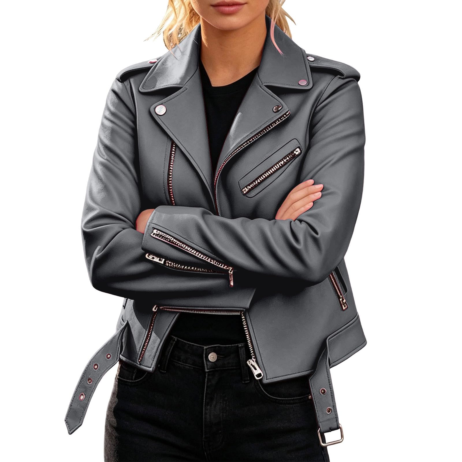 Generisch Chaqueta Mujer 2027 Cuello alto Cremallera Ligero Casual Abrigo Exterior De Moda Diario (Beige, S)