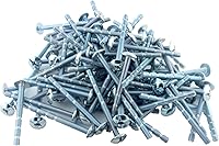 Vista 1 de Paquete de 100 tornillos Rok Hardware #8 x 2 ranurados para máquina Phillips Sqaure Drive Break Away Long Truss Head Tornillos