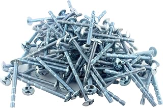 100 Pack Rok Hardware #8 x 2" Slotted Machine Thread Phillips Sqaure Drive Break Away Long Truss Head Screws