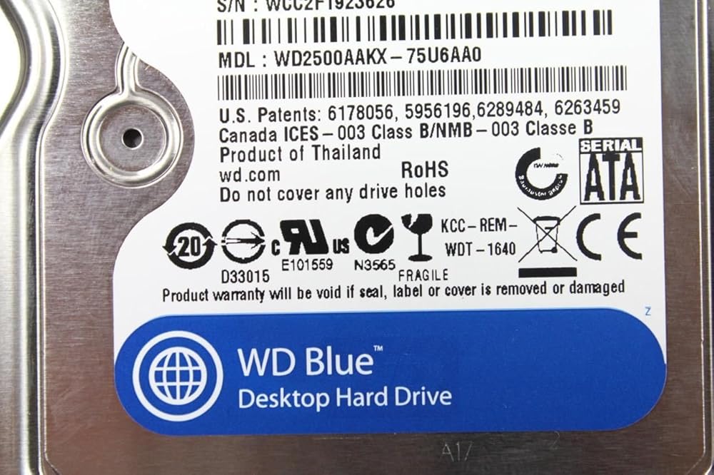 WD Blue 250GB Everyday PC Desktop Hard Drive: 3.5 Inch, SATA 6 Gb/s, 7200 RPM, 16MB Cache thumbnail 5