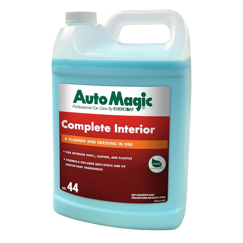 Auto Magic Complete Interior Limpador e Protetor à Base de Silicone para Plástico, Vinil, Borracha, Couro e Painéis – 3,8 L
