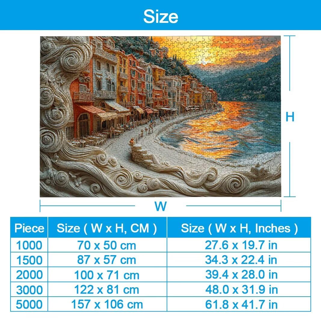 Puzzle dla dorosłych 2000 sztuk, Włochy puzzle dla dorosłych, prezent -2438