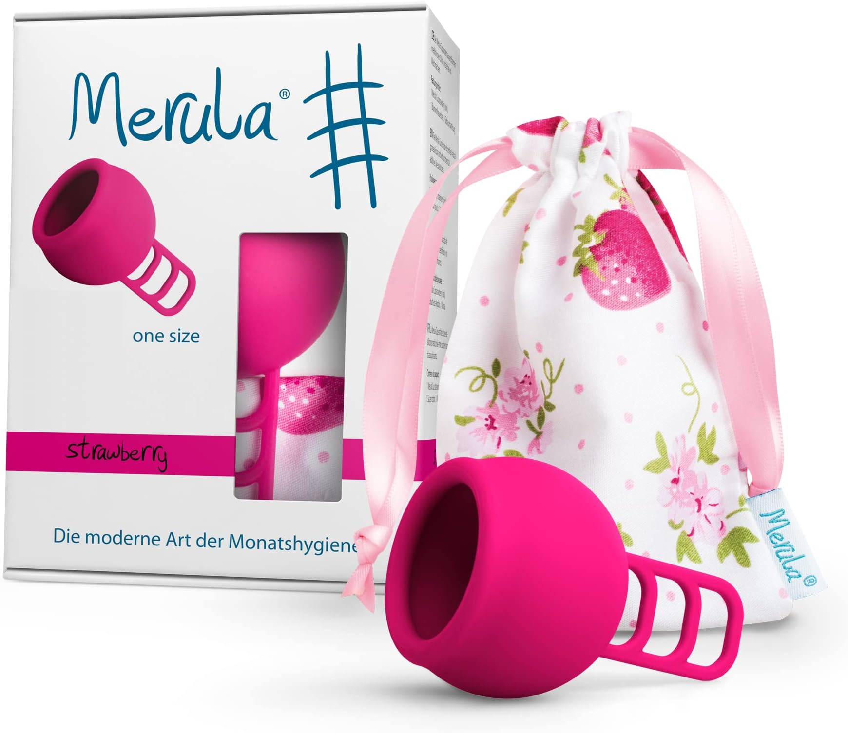 Merula Cup Strawberry (Pink) - The One-Size Menstrual Cup