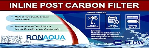 Miniatura 8 de Filtro de membrana de prepost de carbón activado de grado de coco en línea T33 para reducción de sabor y olor