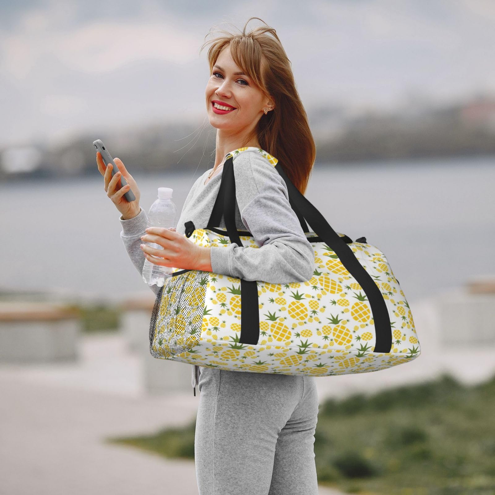Ananas. (2) torba na ramię damska męska torba podróżna crossbody torebka torba na ramię torebki robocze codzienna torba hobo