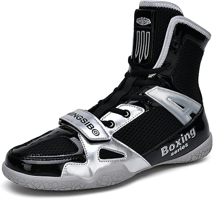 BLBK Boxing Shoes Men's Wrestling Shoes Combat Boxers Youth Muay Thai Kickboxing Sparring Boxers Trainers Breathable Boxing Boots Ring Shoes for Men