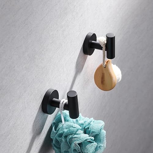 Miniatura 9 de Miyili BS01B4B - Juego de accesorios de baño de 4 piezas, color negro mate, montaje en pared de acero inoxidable, incluye toallero de 24 pulgadas,