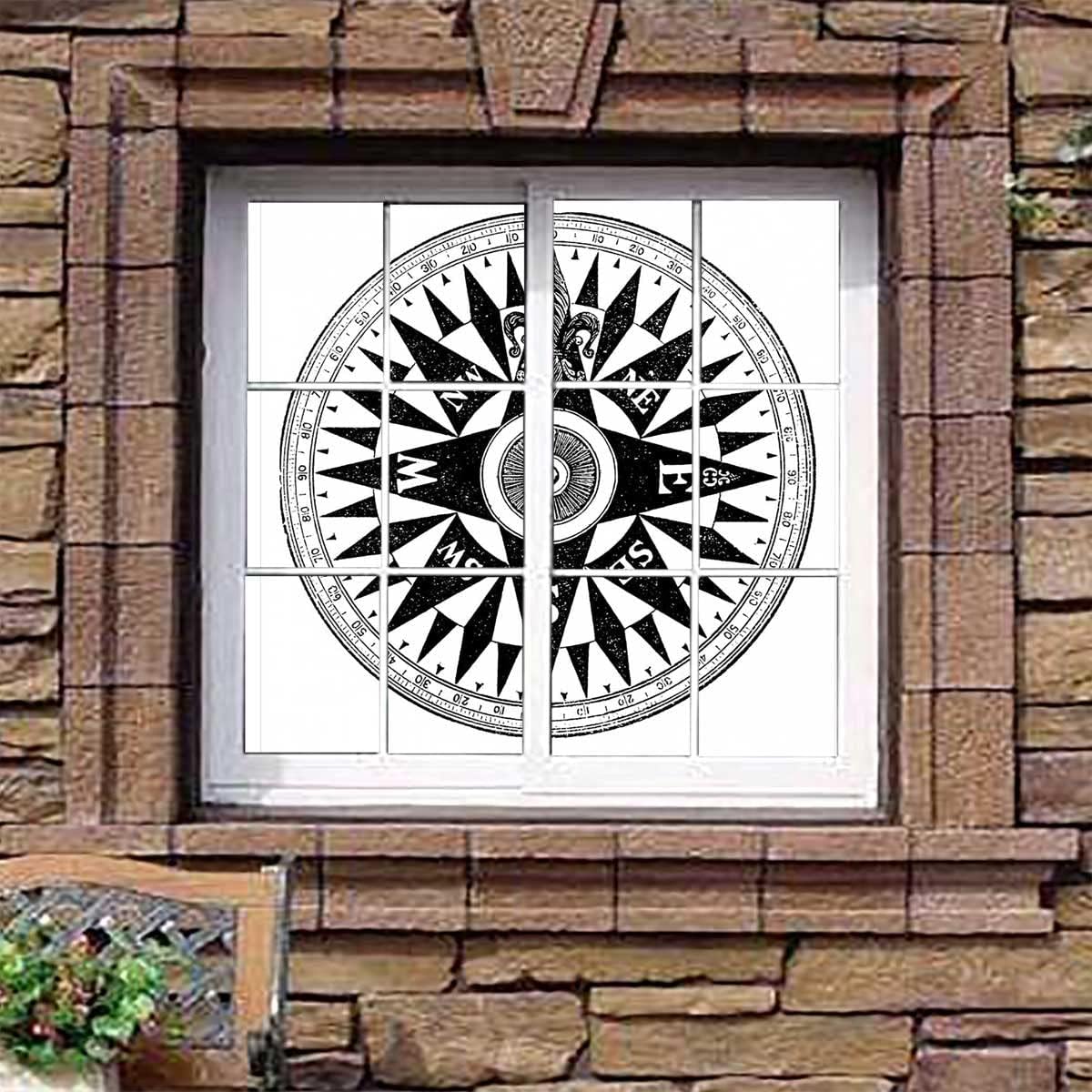 Window Privacy Film Vintage British Navy Privacy Window Film Frosted Glass Film