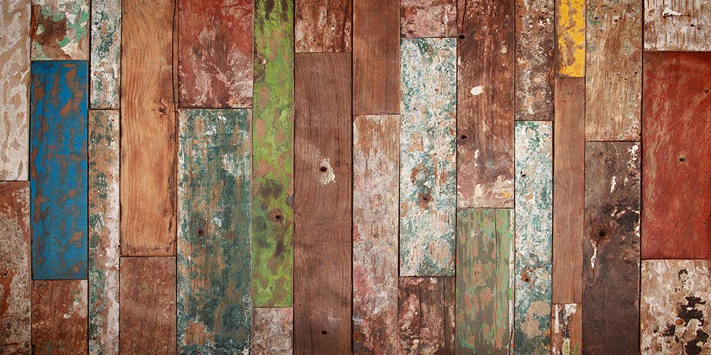 VINILIKO Industrial Wood Tapis en Vinyle Multicolore, 50 x 100 cm