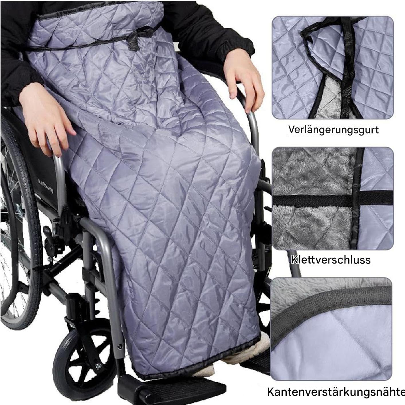 Manta Para Silla De Ruedas Accesorios Térmicos Antiviento Para Piernas | Manta Para Silla De Ruedas De Invierno Impermeable Al Viento Para Jóvenes, Adultos, Mayores, Pacientes, Cuidadores, Hospita