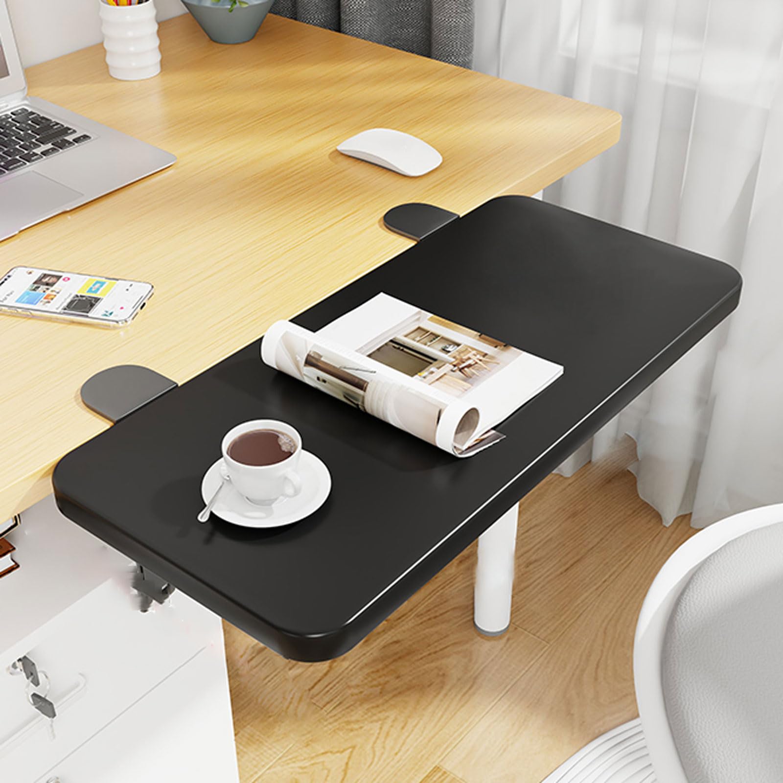Faltbare Schreibtischverlängerung, tragbare Tastaturverlängerung, verstellbarer Laptop-Ständer, Omics-Schreibtischzubehör, ergonomische Lösung für Zuhause und Büro, ideal für Arbeit und Studium