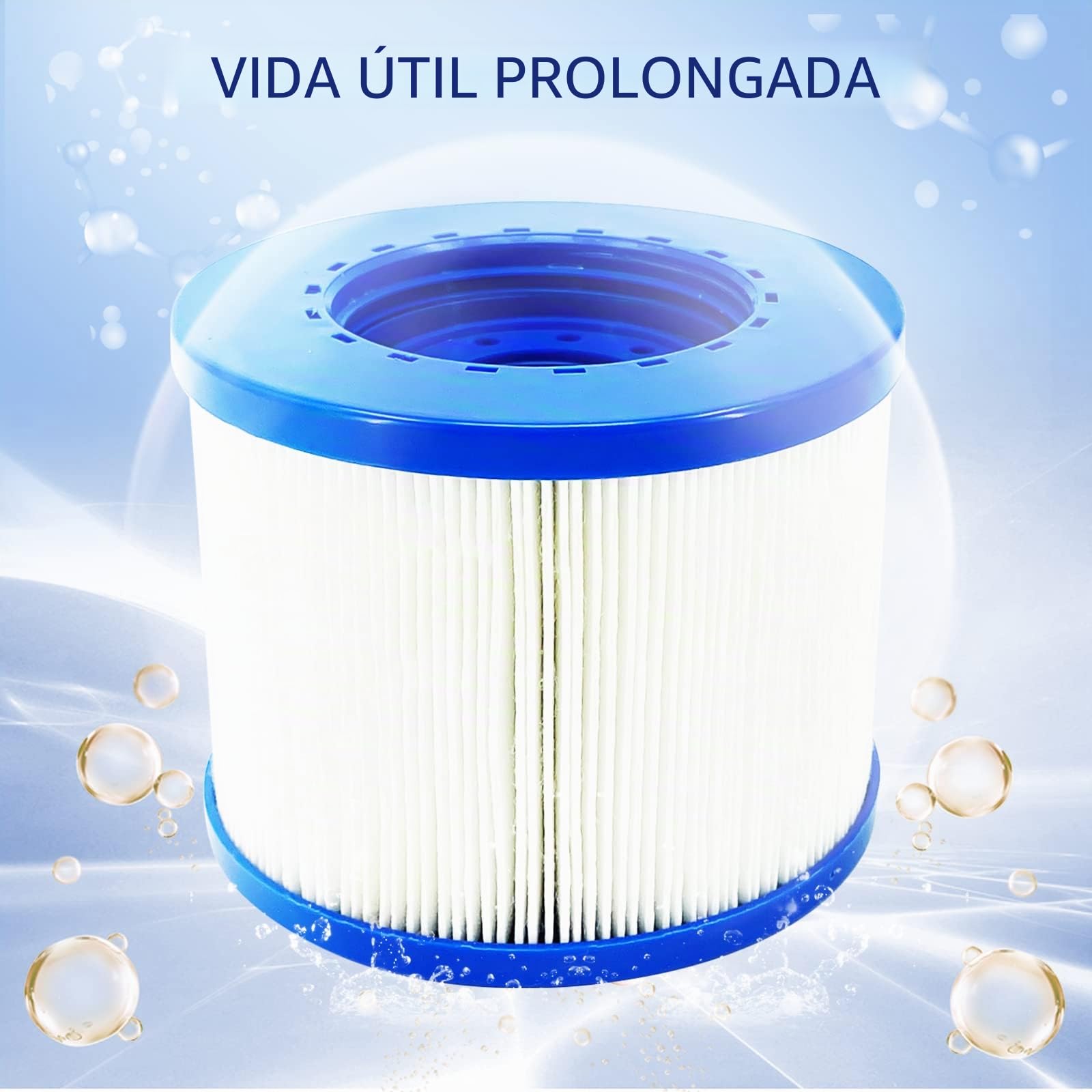 YANHUA Filtro de SPA para Filtro de SPA, Cartucho de Filtro Hot Tub/SPA con Rosca para Filtro de SPA Clever SPA, Adecuado para Aqua SPA/Aquaparx/Ospazia/Nordic SPA/Etc. (4)