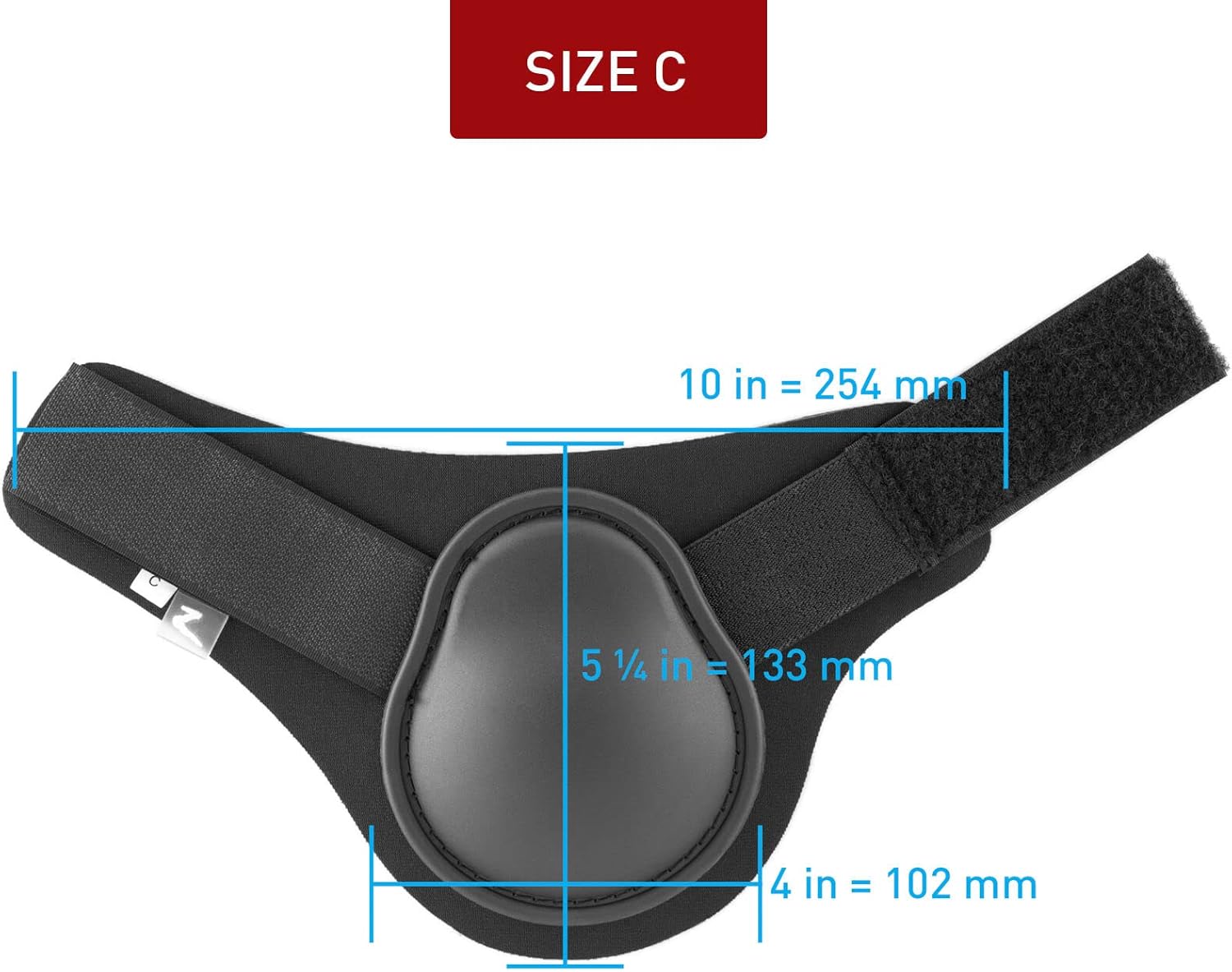 HORZE Chicago Fetlock Rear Boots | Lightweight, Adjustable, Jumping Horse Boots (Pair) - Black - Pony