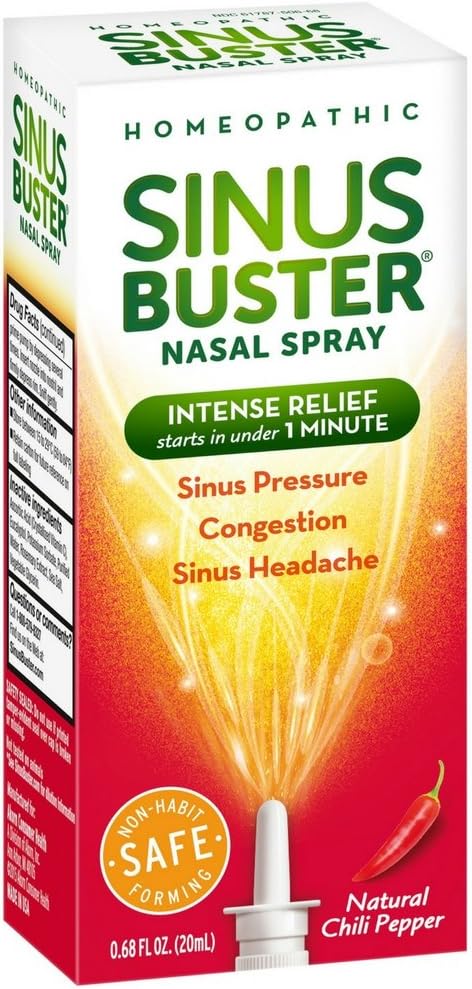 Nasal Spray, Natural Chili Pepper 0.68 oz (Pack of 3)