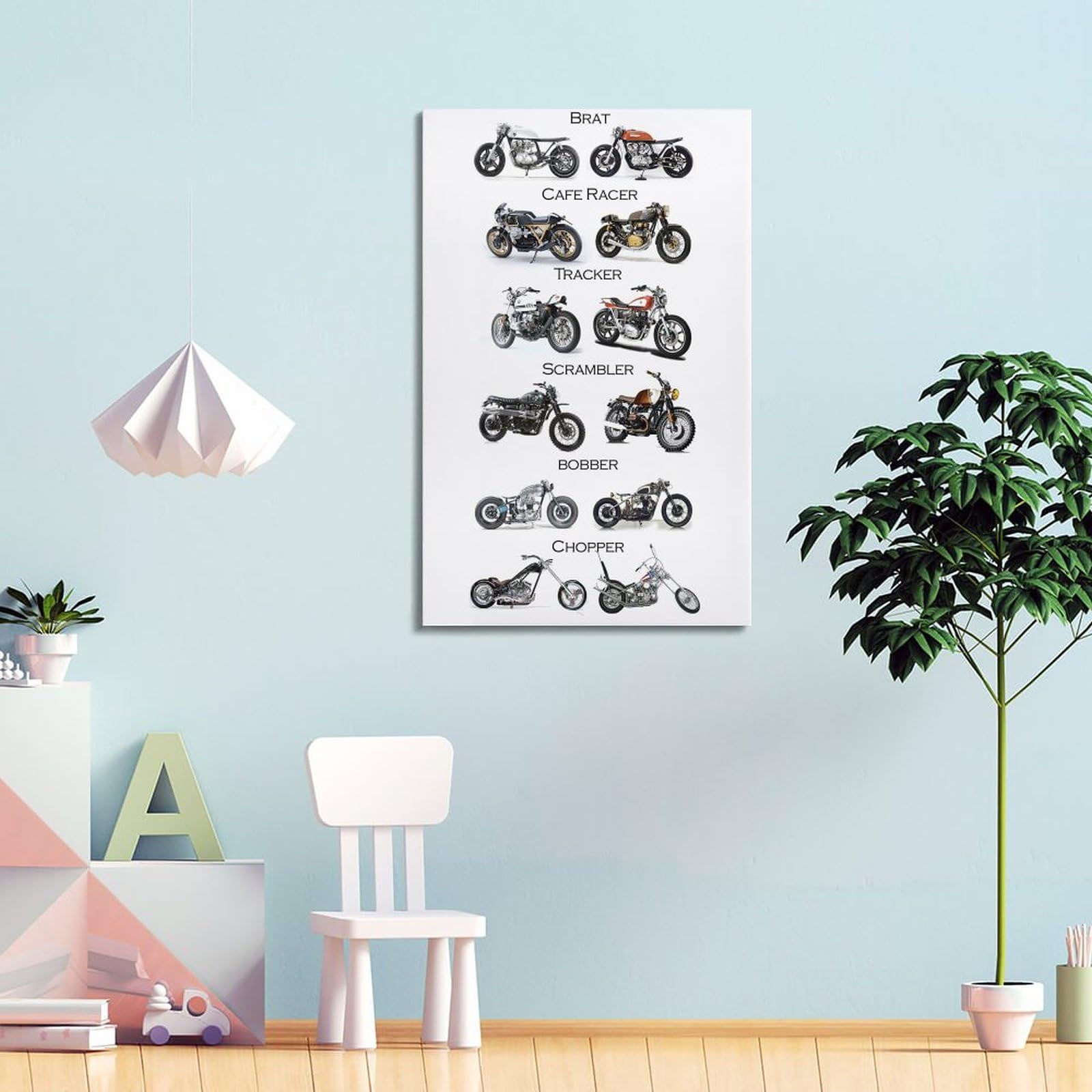 Vintage Cafe Racer Poster 30x45cm - Motorrad Kunst Für Wohnzimmer & Schlafzimmer