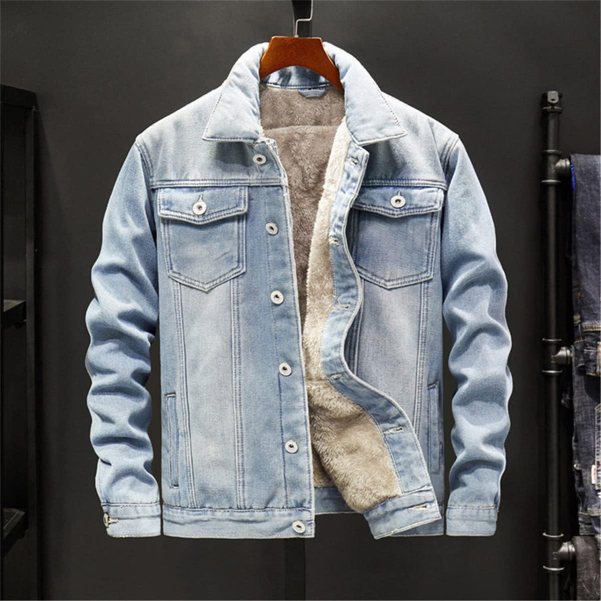 warm jeans jacket