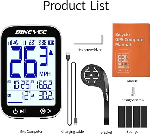 Miniatura 8 de Velocímetro de Bicicleta GPS Ordenador de Ciclismo Inalámbrico – Inicio/Parada Automática, Retroiluminación Automática, Odómetro de Bicicleta