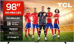 TCL 98Q6C 98 Inch QD Mini LED TV, 4K HDR Premium 1000nits…