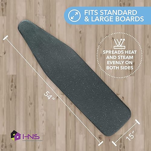 Vista 3 de HOLDN' STORAGE Funda para tabla de planchar, recubierta de silicona, resistente a la quemadura, acolchado de 15 x 54 pulgadas con correas de gancho
