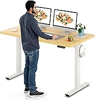 Vista 19 de SANODESK - Escritorio eléctrico de pie de 60 x 24 pulgadas, escritorio integral de altura ajustable, con controlador de 6 botones, escritorio