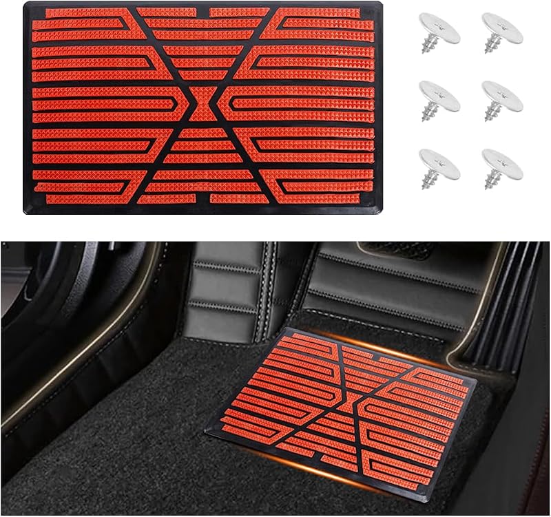 Remendo para Tapete Automotivo em PVC Antiderrapante Vermelho Ywdiml 23,01 x 15,01 cm