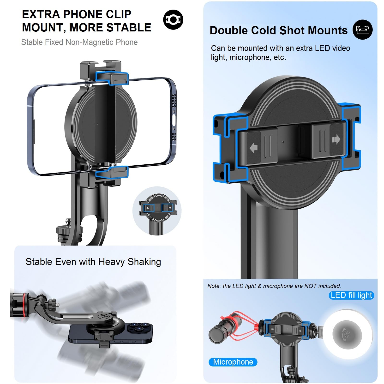 Perche à selfie magnétique pour iPhone – Trépied de téléphone de 129,5 cm compatible avec Magsafe, trépied de voyage pour iPhone, téléphones portables, Android, appareil photo, enregistrement vidéo,