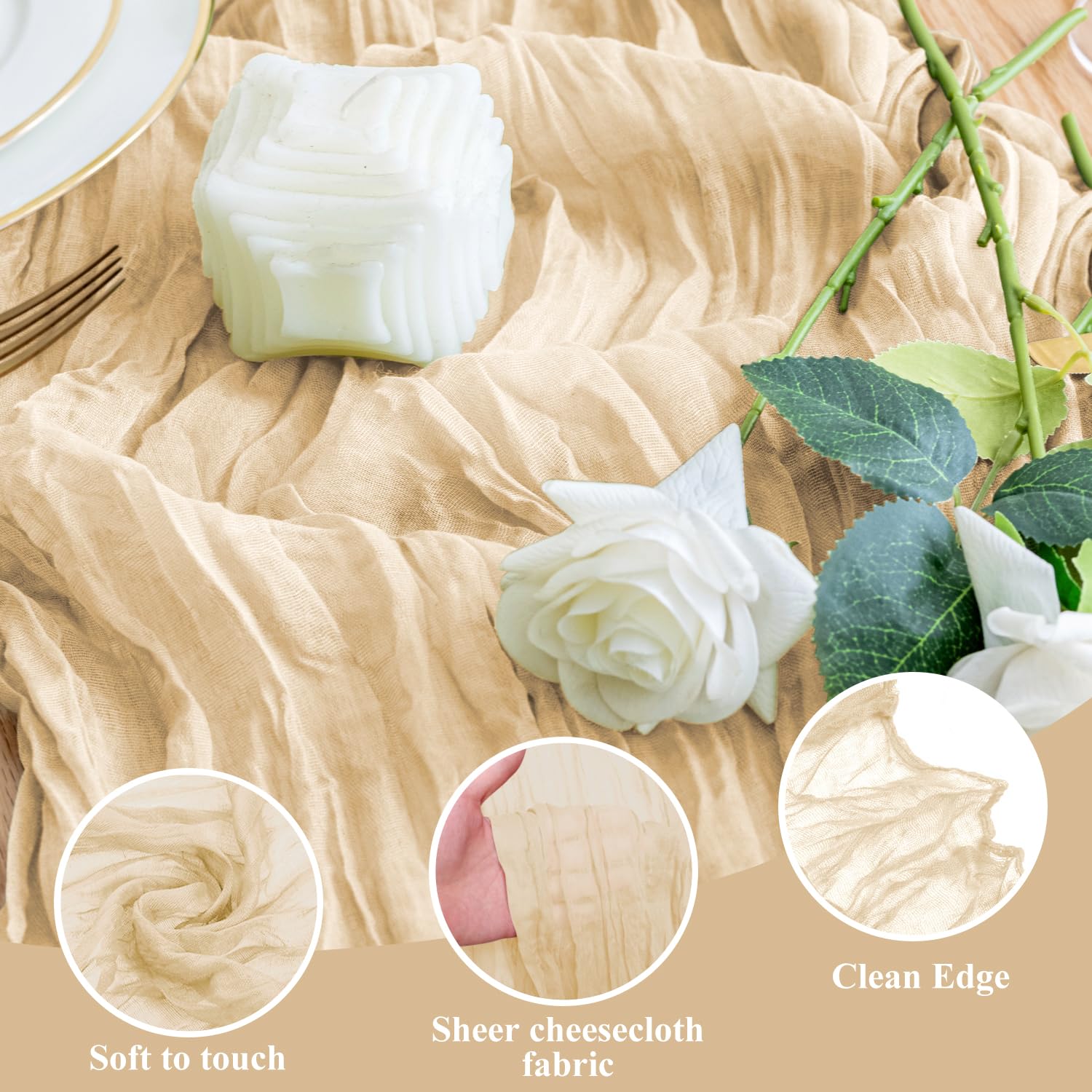 Wokceer Seihtuch-Tischläufer – 2 Stück, Je 3 M Lang, Blushing Pink – Durchscheinend & Vielseitig Für Party, Hochzeit, Weihnachten