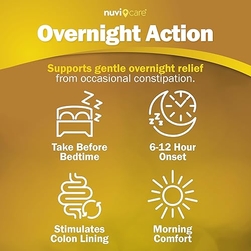 Miniatura 4 de Senna Laxant Tablets 8.6 mg - Laxante natural de hoja de sena para alivio ocasional del estreñimiento, comparado con Senokot, laxantes vegetales