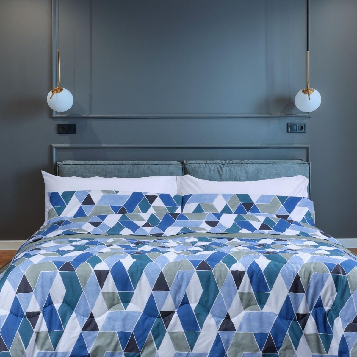 Happidea Piumino Anallergico Matrimoniale 250x200 Cm - Imbottitura 300g In PET Riciclato - Rivestimento In Puro Cotone - Made In Italy - 5