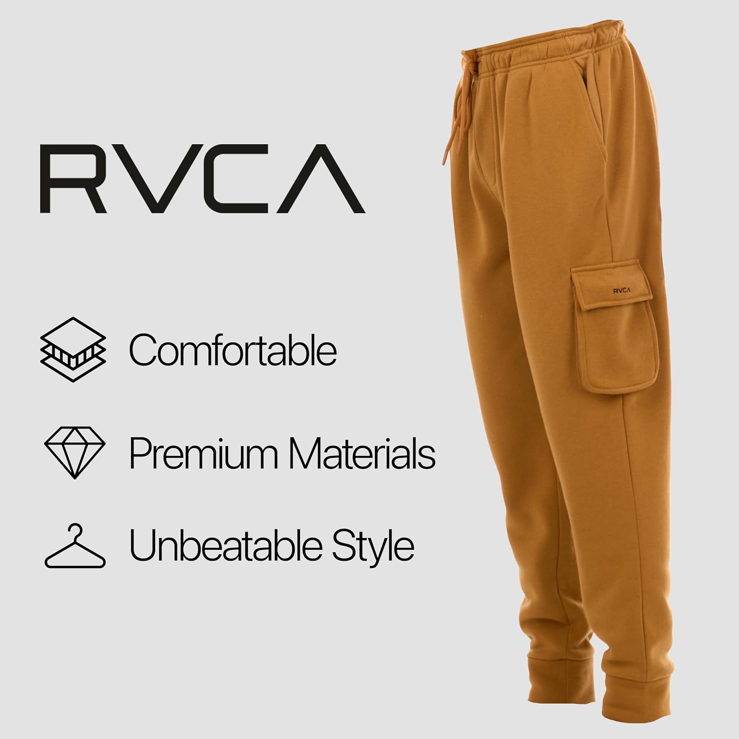 RVCA Mens Joggers Lounge Pants Casual Cargo Joggers for Men Mens Sweatpants